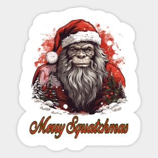 Merry Squatchmas Sticker